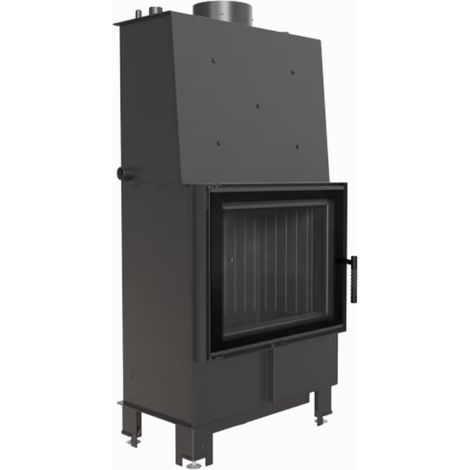 Kratki Wasserführender Kamineinsatz LUCY BLACK 12 kW Ø 200 Doppelverglasung (1/5)