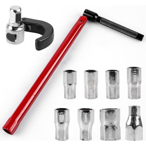 Clé pour écrou de robinet, clé de robinet, acier, pince pour robinetterie, 8-17 mm, outil universel, outil de lavabo (1/5)