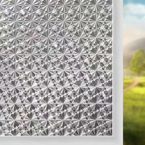 (30x200cm) Electrostatic Anti-Glare Window Film, Opaque Anti-UV Window Film, 3D Blackout Window Sticker for Bedroom, Office, Kitchen (1/5)