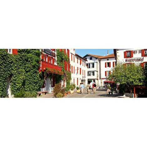 Tableau sur toile Espelette centre 30x97 cm - Impression sur Toile Murale Décorative - Image imprimée en HD sur Toile - Toile sur Châssis en Bois FSC - Fabriqué en France (1/4)