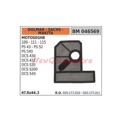 Filtro aria DOLMAR per motosega 109 111 115 PS 43 52 046569