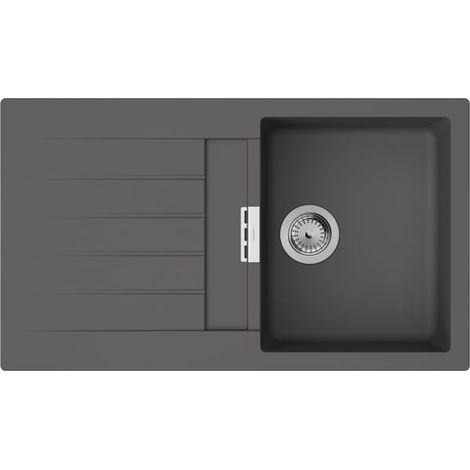 hansgrohe Einbauspüle S52 S520-F345345 mit Abtropffläche, Steingrau (1/2)
