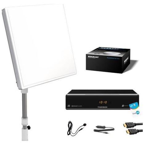 KIT Satellite Camping Car SELFSAT CAMP 58 Mât Traversant + Récepteur Satellite FRANSAT + Coaxial