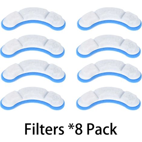 Set mit acht Ersatz-Schwammfiltern für Katzenbrunnen – Wasserspender und Futternäpfe, effektive Filtration, hygienisch & einfach zu wechseln (1/5)