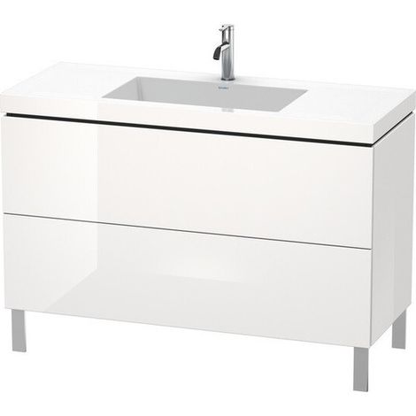 Mobile lavabo L-CUBE WT Vero Air 698x1200x480mm 1 foro noce scuro