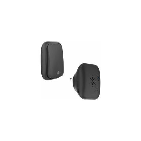 Wireless and Battery-Free Outdoor Doorbell, Waterproof IP65, Snow, Rain, and Humidity Resistant, Black (1/5)