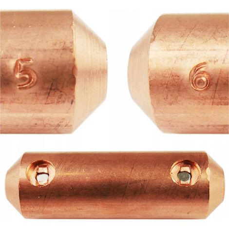 Elettrodo per la saldatura di rivetti di 5 mm e 6 mm di diametro con saldatrice a punti. (1/5)