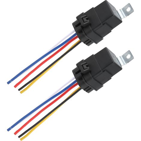 2 relais clignotants de voiture avec douille, étanches, 12 V CC, 40 A, JD2912-1Z (1/5)