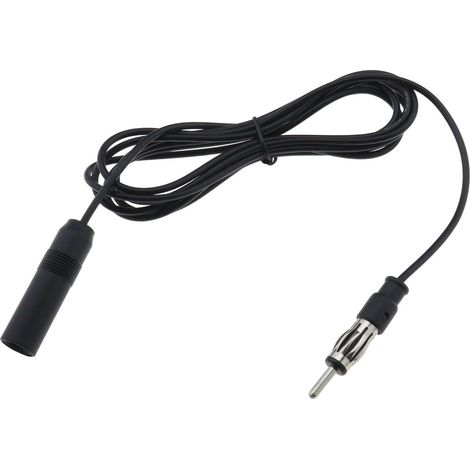 Câble d'extension d'antenne radio FM AM stéréo de voiture - Connecteur DIN - Câble coaxial pour voiture - Autoradio stéréo - Récepteur CD - Lecteur multimédia (1/5)