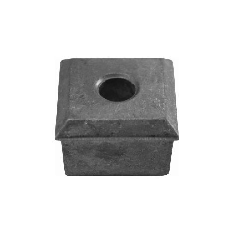 Gond bouchon pour tubes de 40x40mm - Diamètre 12mm - Aluminium - À souder - DECO FER FORGE