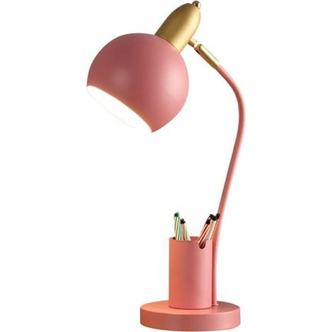 Lampe de bureau LED à intensité variable en métal pour salon, chambre à coucher, décoration d'intérieur, éclairage macaron, éclairage d'étude, dortoir, lampe de chevet,vert (1/5)