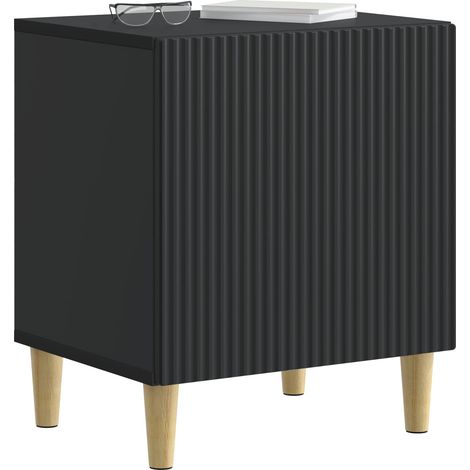 Maison Exclusive - Nachttisch Schwarz 43 x 34,5 x 50 cm Holzwerks