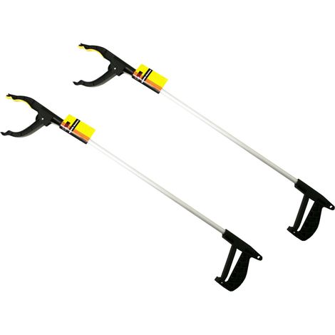 Greifhilfe mit Magnet 76cm -2er Set- Garten Greifzange Abfall Müll Hand Greifer