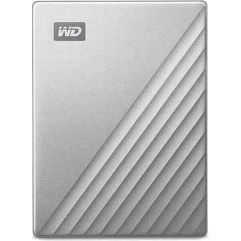 Disco duro externo portátil WD My Passport Ultra de 2,5" con USB-C/USB3.0, 4 TB, color plateado, 6,4 cm, 2,5 pulgadas, acab (1/2)