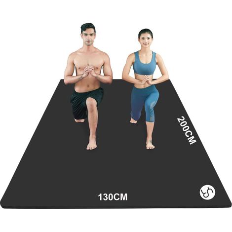 Grand Tapis de Yoga 200×130cm 15mm/10mm Épais NBR Tapis de Gym pour Fitness Pilates étirements Enfants Jouant Tapis de Sol (1/5)