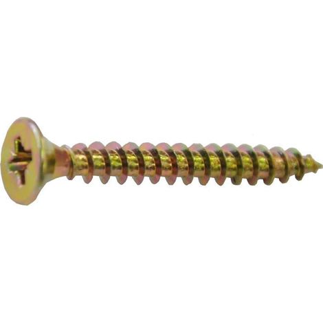 Vis à bois et agglo 6 x 50 mm tête fraisée POZIDRIV (boîte de 200)