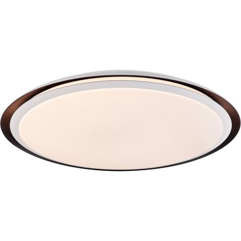 Globo Xaver Plafonnier décoratif encastré blanc 1 LED RVB à intensité variable 3 000-6 500 K, télécommande, minuterie, Tuya Smart (1/5)