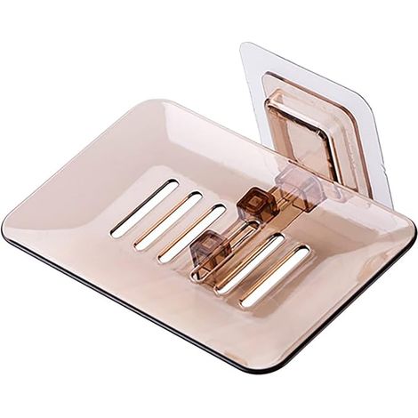 Articles de toilette Porte-savon Organisateur de vaisselle Plateau Plateau Boîte transparente Porte-savon Organisateur de récipient de salle de bain 1 pièce Traitement durable (1/4)