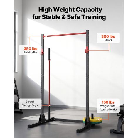 Cage de Musculation Multifonctionnelle Rack à Squats avec 28 (1/5)