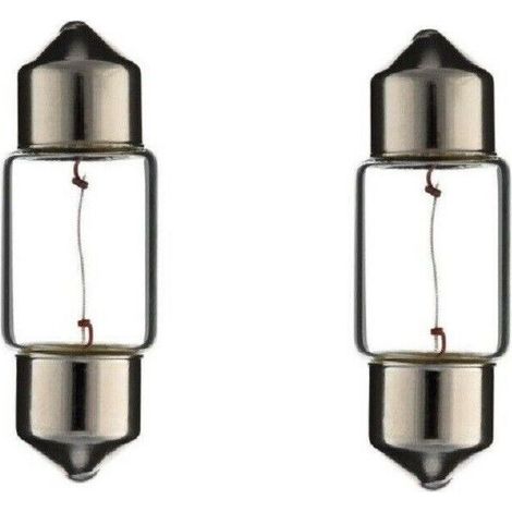 Confezione da 2 lampadine a siluro Sv8.5 da 12V 8W – lunghezza 30 mm – universali per auto, trattori, tosaerba, ciclomotori (1/2)