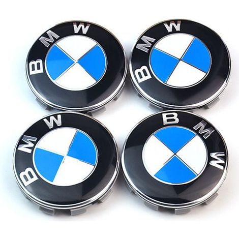 4pcs Logo Bmw 56mm Centre De Roue Cache Moyeu Jante Emblème Bleu Blancjantes Insigne - Accessoire auto (1/3)