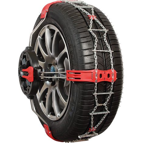 Chaîne à neige 205/80R14 – Montage rapide – Bande de roulement en losange pour adhérence – Compatible 600 dimensions de pneumatiques – Polaire - 50R19225 (1/5)