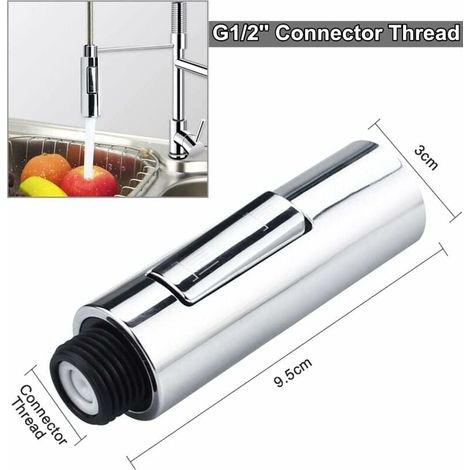 Grifo rociador extraíble YMYNY, grifo rociador de cocina de 2 modos, cabezal de ducha extraíble para cocina, cabezal de ducha de repuesto (1/4)