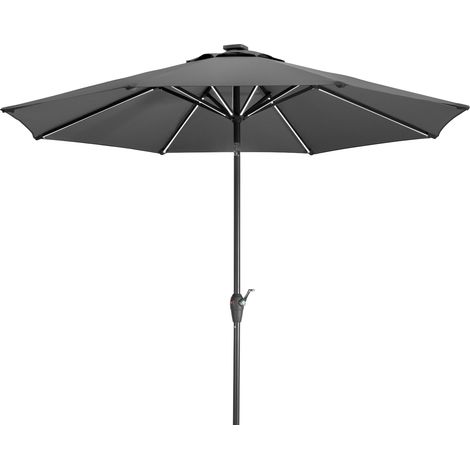 Schneider Sonnenschirm Blacklight anthrazit Ø 270 cm Marktschirm (1/4)