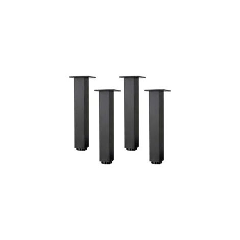 Pies de meubles en alliage d'aluminium à hauteur réglable, pieds de table basse/canapé, 5-40 cm, black mat, with vis, lote de 4 (35 cm/13,8 pulgadas) - Crezuo