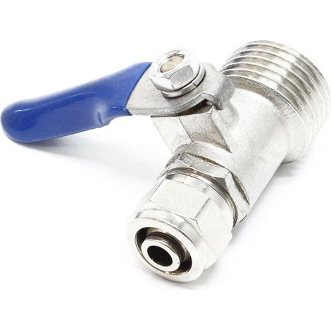 Vanne à bille diamètre 10 mm raccord-jaco 20mm (1/2") filetage mâle oi