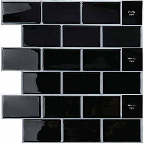 Selbstklebende, wasserfeste Vinyl-Wandfliesen 30,5 x 30,5 cm – 4er-Pack – Kristalloptik für Küche und Bad (1/5)