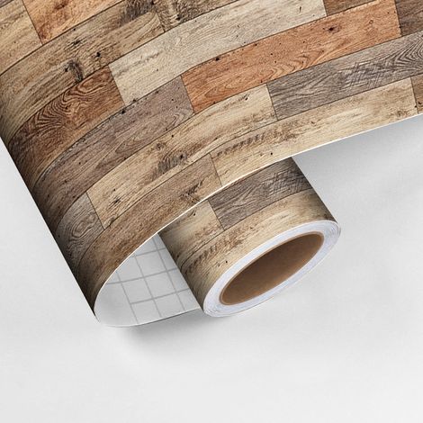 Revêtement sticker sol - PARQUET BOIS DU COLORADO - Rouleau adhésif Protection Anti-dérapant - 60x100cm (1/5)