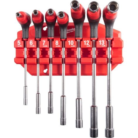 Set Magnetico Chiavi a Bussola con Impugnatura Comfort Milwaukee 4932498704 7Pz (1/4)