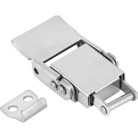 Fermoir À Ressort - En Fer Plaqué Nickel - Pour Boîte En Bois Et Équipement - Lot De 2 (1/5)