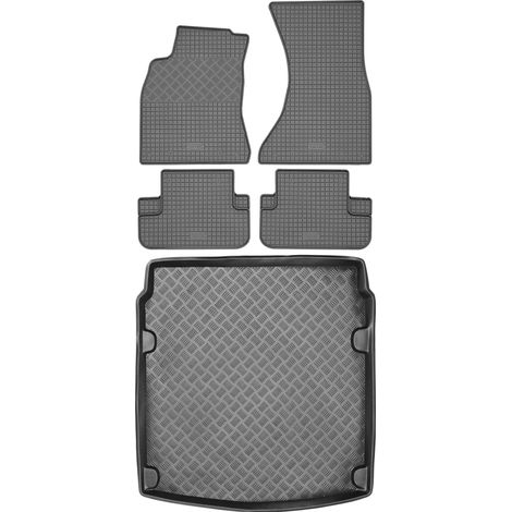 Juego de alfombrillas de goma para coche y alfombrilla para maletero para Audi A4 B8 Limousine/Sedán (2007-2015).