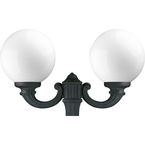 Luminaria para poste 2 brazos INDURA GLOBO IP55 E27 2x70W 480mm Negro