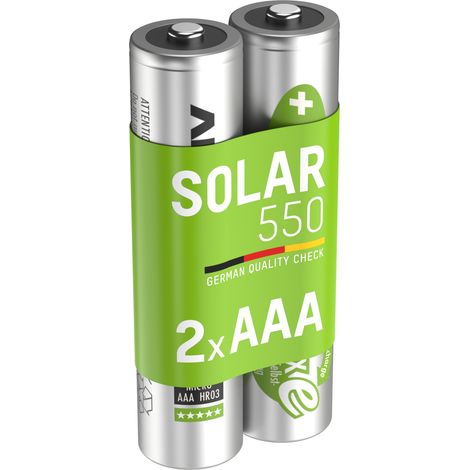 ANSMANN Akku AAA Micro 550 mAh 1,2V NiMH, 2 Stück - wiederaufladbar mit maxE