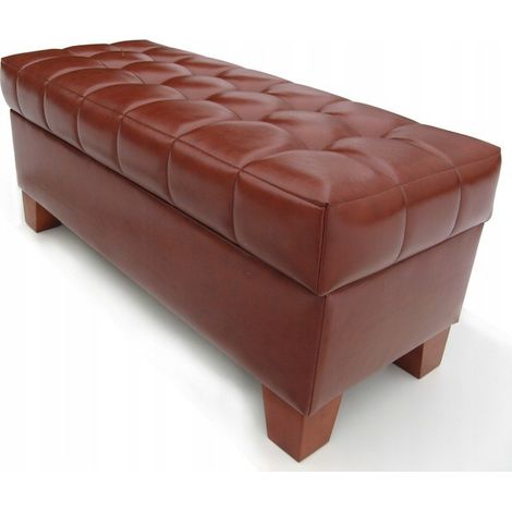 Banc, bout de lit avec coffre de rangement FINELLI 97x49x48 cm (1/4)