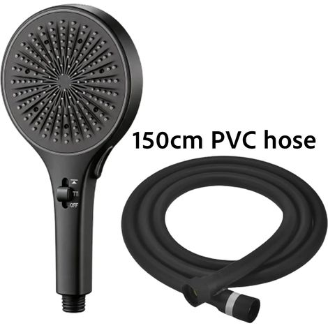 Ensemble de pommeau de douche : pommeau de douche à main extra-large, à pression, super réglable et multifonctionnel, robinet de douche à haut débit. (1/5)