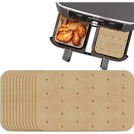 100 Feuilles De 1420.5cm De Papier Vapeur Pour Friteuse, Papier Vapeur Carr, Papier Perfor Pour Friteuse, Papier Antiadhsif Jetable Pour Barbecue (1/5)