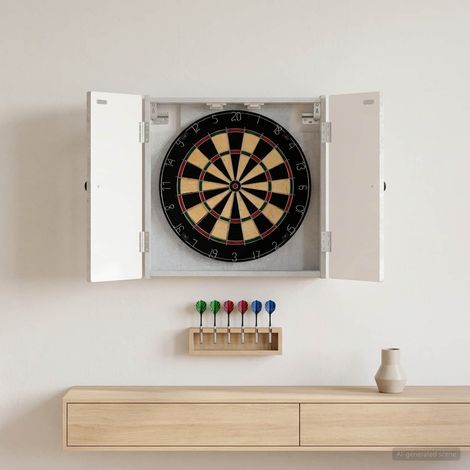 vidaXL Armadio per Dartboard EDE Grigio Cemento 52,5 x 10,5 x 53,5 cm (1/5)