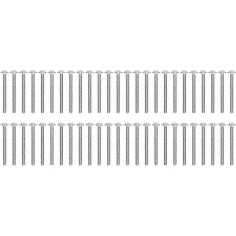 50 Stück Flanschschrauben mit Linsenkopf, A2-70 Edelstahl, Linsenkopfschrauben, Innensechskantschrauben, Set M5x50 mm
