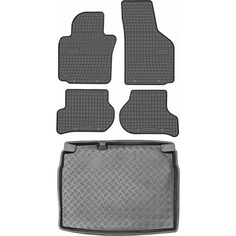 Ensemble de tapis de sol en caoutchouc pour Volkswagen Golf V Hatchback (2003-2009) + tapis de coffre (1/5)