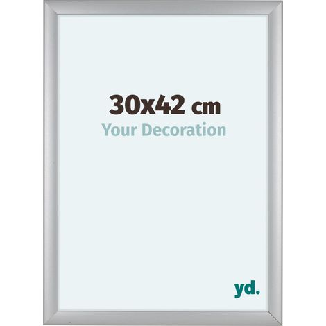yd. - Cadre photo 30x42 - Argent Mat - MDF - Como (1/5)