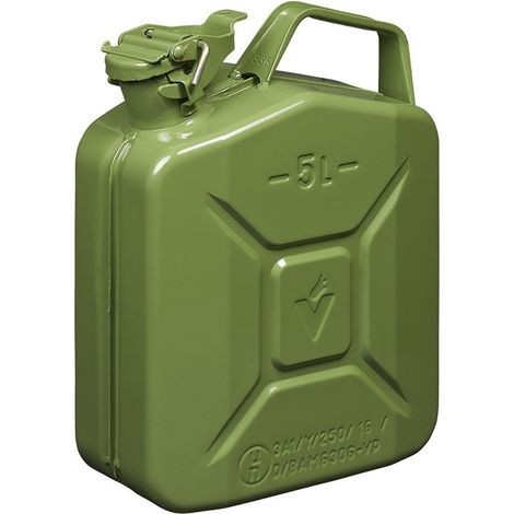 Jerry can 5L metal green UN- & TüV/GS-approved (1/4)