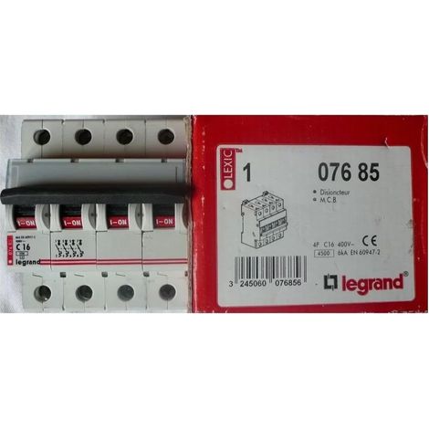 Interruttore automatico Legrand 007685 Magneto-therm DX 4500 - Vite Lexic - 4P 16A 230V curva C