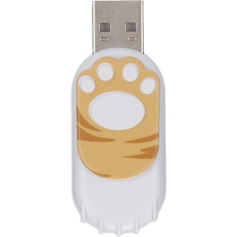 Clé USB en Forme de Patte de Chat, 32 Go Jaune, Grande Capacité pour Ordinateur Portable (1/5)