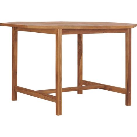 Table à manger de jardin Scandinave - Table de salle à manger 110x110x75 cm Bois massif de teck BV434772 - BonneVie (1/5)