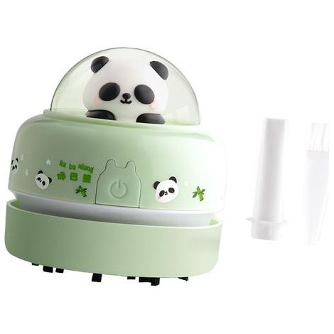 Mini Desktop Vacuum Cleaner, Animal Design, Brush Included, For School Cleaning (1/5)