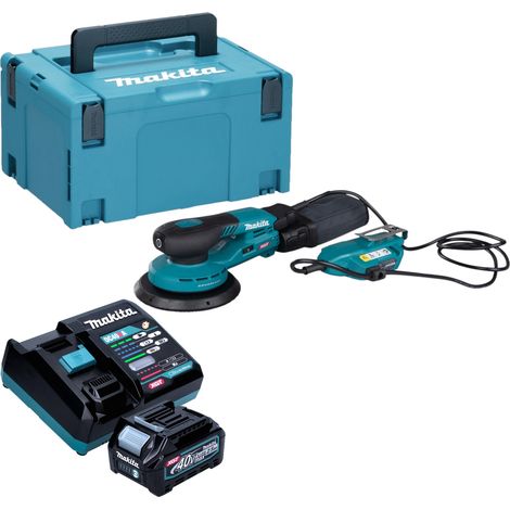 Makita BO 002 CGD101 Levigatrice rotorbitale a batteria 40 V max. 150 mm 5,0 mm di corsa Brushless + 1x batteria ricaricabile 2,5 Ah + caricabatterie + Makpac